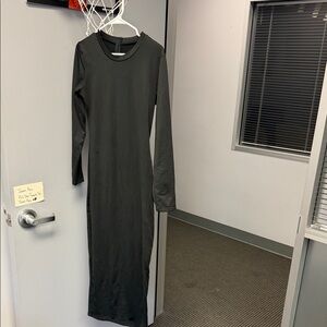 Chic Long Sleeve Black Dress